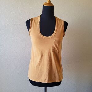 James Perse Vintage Wash Comet Tank Top Size XS Orange New